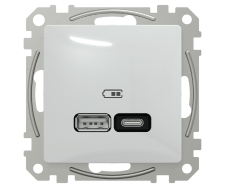 Priza USB PD tip A+C 21W Schneider Sedna alb SDD111405 [1]
