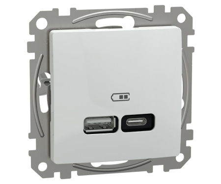 Prize Sedna - Priza USB PD tip A+C 21W Schneider Sedna alb SDD111405