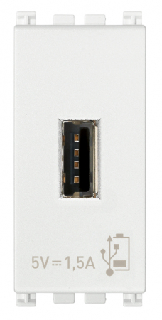 Prize Arke - Priza USB tip A 5V 1,5A 1M Vimar Arke alb 19292.B