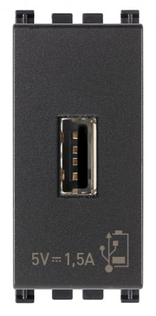 Prize Arke - Priza USB tip A 5V 1,5A 1M Vimar Arke gri antracit 19292