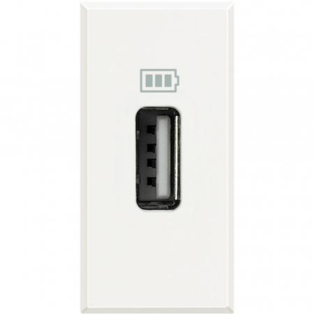Bticino Axolute - Priza USB tip A 5V 1500mA Axolute Bticino 1M alb HD4285C1