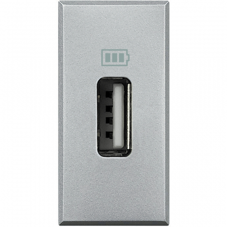 Prize si intrerupatoare - Priza USB tip A 5V 1500mA Axolute Bticino 1M aluminiu HC4285C1
