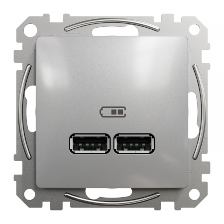 Priza USB tip A+A 2.1A Schneider Sedna aluminiu SDD113401 [1]
