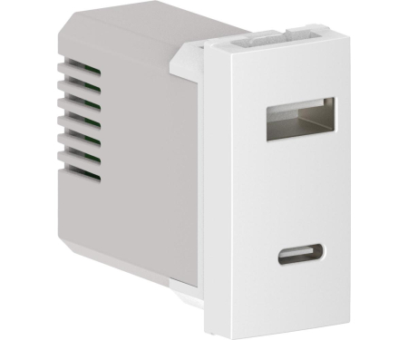 Himel Flexo - Priza USB tip A+C 1M 5V 3A Flexo Himel alb HWDF2USB