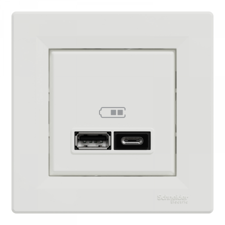 Priza USB tip A+C 2.4A Schneider Asfora alb EPH2700321 [1]