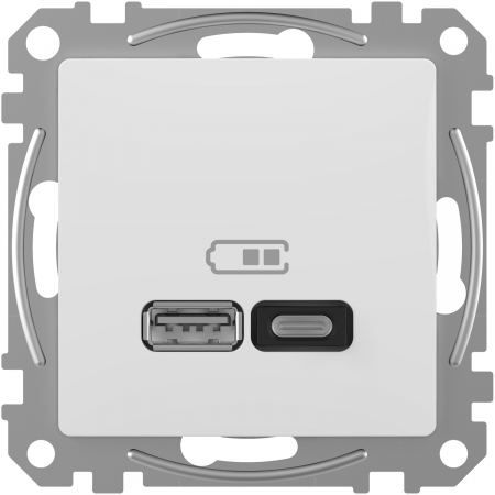 Priza USB tip A+C 45W Schneider Sedna alb SDD111404 [1]