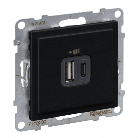 Legrand Suno - Priza USB tip A+C 5V Legrand Suno negru 721430