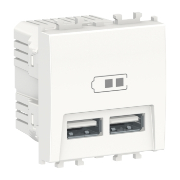Prize Easy Styl - Priza USB tip A dubla 2M 5V Schneider Easy Styl alb LMR9910001