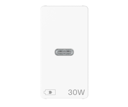 Gewiss System Pura - Priza USB tip C 1M PD 30W Gewiss System Pura alb lucios GWC20364