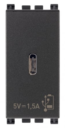 Prize Arke - Priza USB tip C 5V 1,5A 1M Vimar Arke gri antracit 19292.C