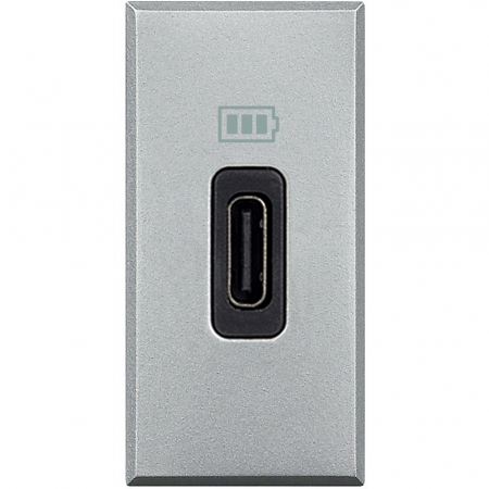 Prize si intrerupatoare - Priza USB tip C 5V 1500mA Axolute Bticino 1M aluminiu HC4286C1