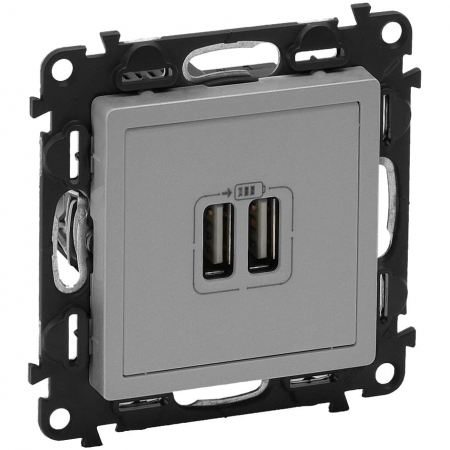 Legrand Valena Life - Priza USB tip C dubla 5V 1500mA Legrand Valena Life aluminiu 753312