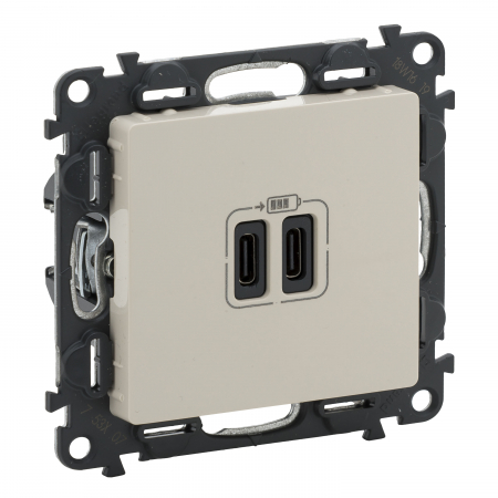 Legrand Valena Life - Priza USB tip C dubla 5V 15W Legrand Valena Life ivoar 753207