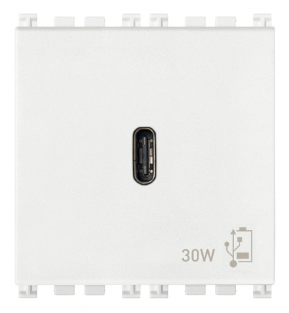 Prize Arke - Priza USB tip C PD 30W 2M Vimar Arke alb 19298.B