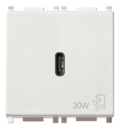 Prize Plana - Priza USB tip C PD 30W 2M Vimar Plana alb 14298