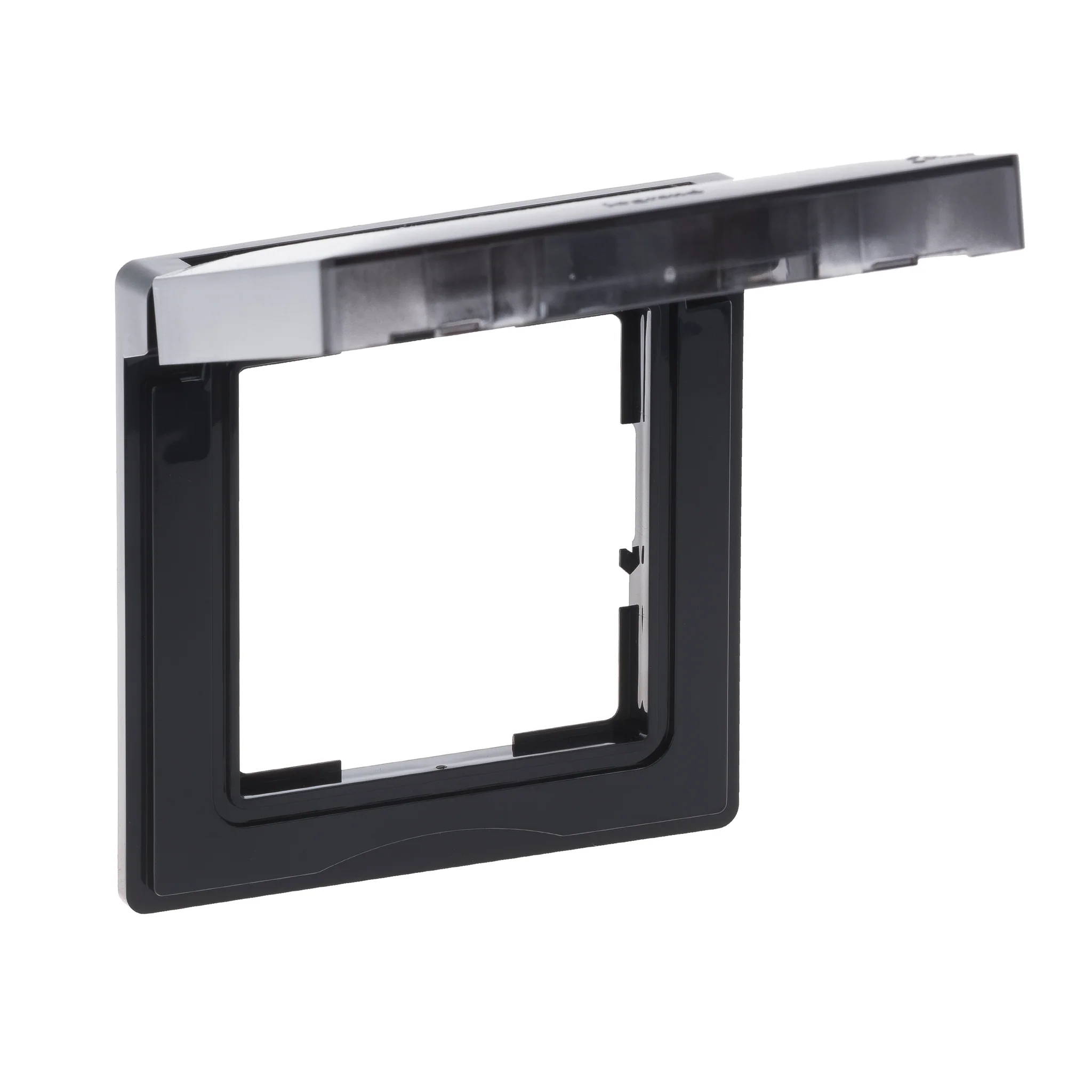 Legrand Suno - Rama ornament 1 post cu capac IP44 Legrand Suno negru 721444