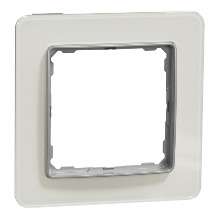 Prize si intrerupatoare - Rama Ornament 1 post Schneider Sedna sticla alba SDD360801