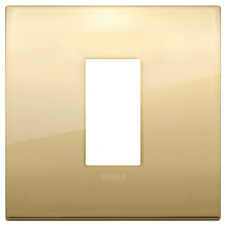 Prize si intrerupatoare - Rama Ornament 1M pentru doza de 2M metal Vimar Arke auriu 19641.07