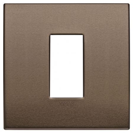 Prize si intrerupatoare - Rama Ornament 1M pentru doza de 2M Vimar Arke aluminiu bronz inchis 19641.17