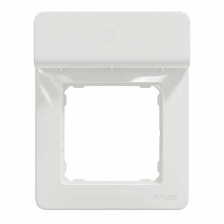 Schneider Sedna Design - Rama Ornament 1 post cu suport telefon Schneider Sedna alb SDD311809