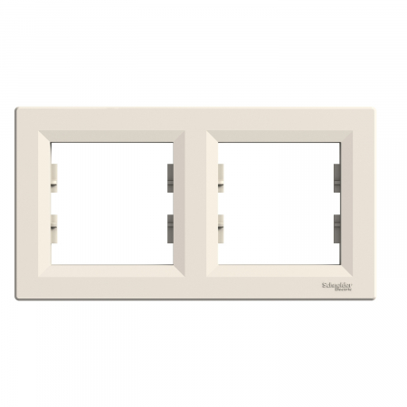 Prize si intrerupatoare - Rama Ornament 2 posturi Schneider Asfora crem EPH5800223