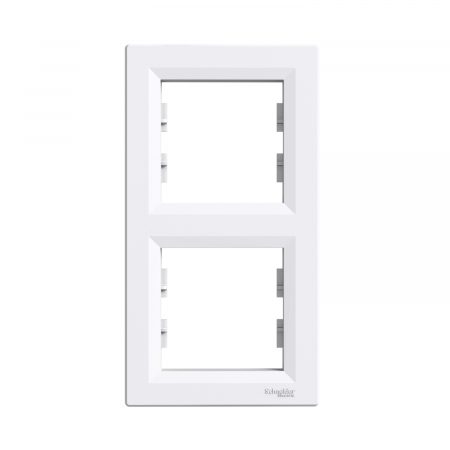 Prize si intrerupatoare - Rama Ornament 2 posturi verticala Schneider Asfora alb EPH5810221