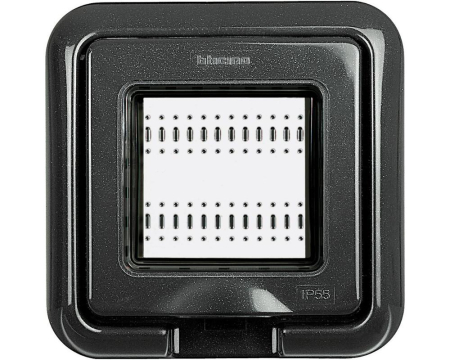 Prize si intrerupatoare - Rama Ornament 2M Living Light Bticino IP55 antracit 24602L