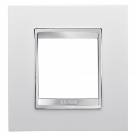 Prize si intrerupatoare - Rama Ornament 2M LUX Gewiss Chorus  alb GW16222TB