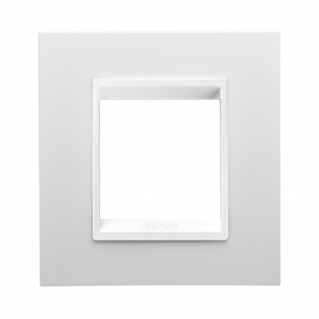 Prize si intrerupatoare - Rama Ornament 2M LUX Gewiss Chorus monocrom alb GW16222YB
