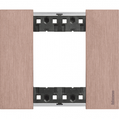 Bticino Living Now - Rama ornament 2M metal Living Now cupru KA4802ZM