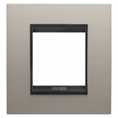 Prize si intrerupatoare - Rama Ornament 2M metal LUX Gewiss Chorus aluminiu lavy GW16222WS
