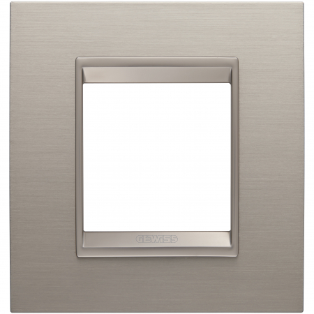 Prize si intrerupatoare - Rama Ornament 2M metal LUX Gewiss Chorus aluminiu periat GW16222XS