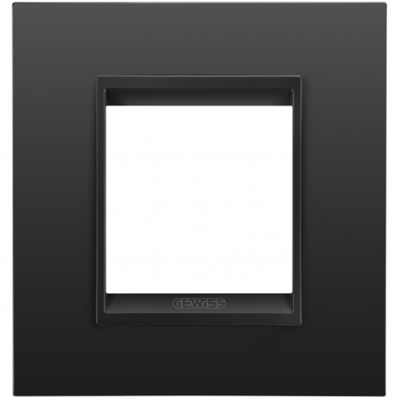 Prize si intrerupatoare - Rama Ornament 2M metal LUX Gewiss Chorus negru satinat GW16222XM