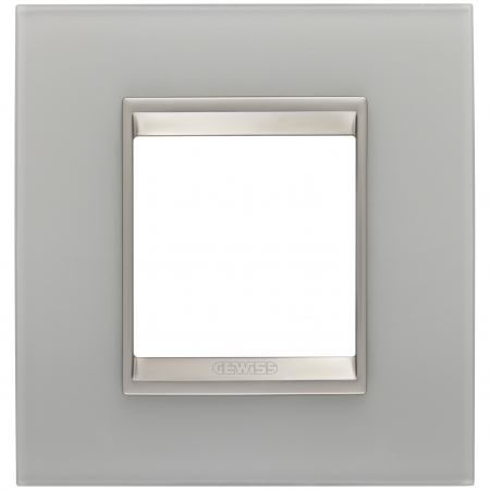 Prize si intrerupatoare - Rama Ornament 2M sticla LUX Gewiss Chorus reflexie naturala GW16222GT