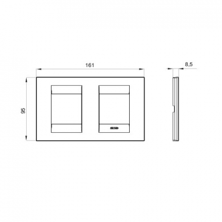 Rama Ornament 2P GEO Gewiss Chorus auriu GW16423VO [1]