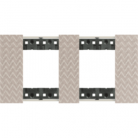 Bticino Living Now - Rama ornament 2P Living Now optic KA4802M2MM