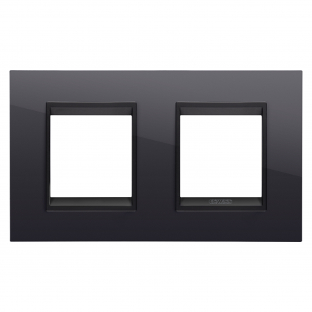 Gewiss Chorus - Rama Ornament 2P LUX Gewiss Chorus monocrom negru GW16223YN