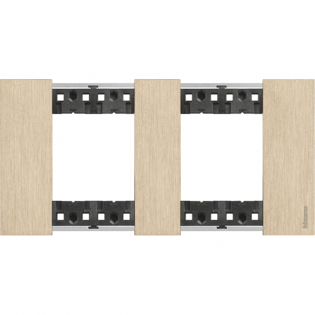 Bticino Living Now - Rama ornament 2P metal Living Now auriu KA4802M2ZW