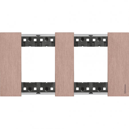 Bticino Living Now - Rama ornament 2P metal Living Now cupru KA4802M2ZM