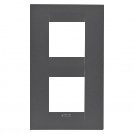 Gewiss Chorus - Rama Ornament 2P verticala GEO Gewiss Chorus negru satinat GW16424VN