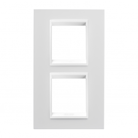 Gewiss Chorus - Rama Ornament 2P verticala LUX Gewiss Chorus monocrom alb GW16224YB