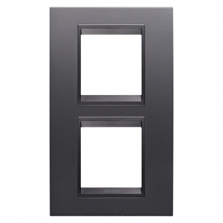 Gewiss Chorus - Rama Ornament 2P verticala LUX Gewiss Chorus monocrom ardezie GW16224YA