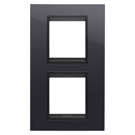 Gewiss Chorus - Rama Ornament 2P verticala LUX Gewiss Chorus monocrom negru GW16224YN