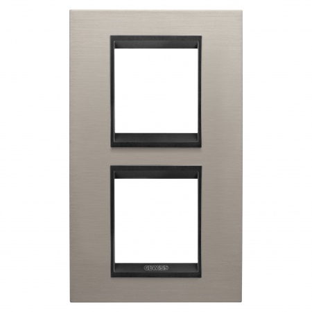 Gewiss Chorus - Rama Ornament 2P verticala metal LUX Gewiss Chorus aluminiu lavy GW16224WS