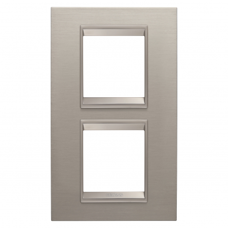 Gewiss Chorus - Rama Ornament 2P verticala metal LUX Gewiss Chorus aluminiu periat GW16224XS