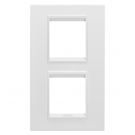 Gewiss Chorus - Rama Ornament 2P verticala metal LUX Gewiss Chorus monocrom alb satinat GW16224XW
