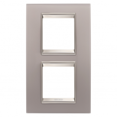 Gewiss Chorus - Rama Ornament 2P verticala sticla LUX Gewiss Chorus gri perlat GW16224GP