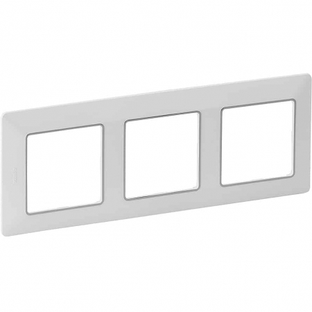 Rame ornament Valena Life - Rama ornament 3 posturi Legrand Valena Life alb/crom 754033
