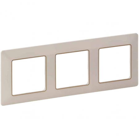Legrand Valena Life - Rama ornament 3 posturi Legrand Valena Life ivoar/auriu 754063