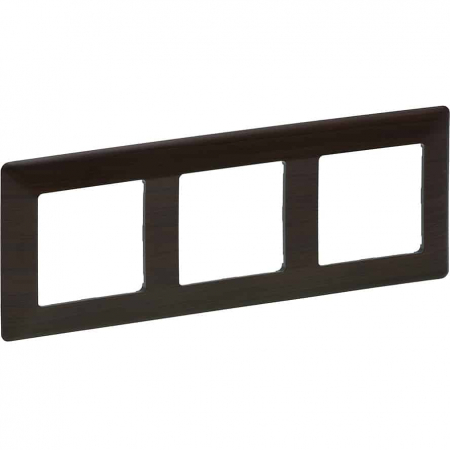 Legrand Valena Life - Rama ornament 3 posturi Legrand Valena Life lemn inchis 754173